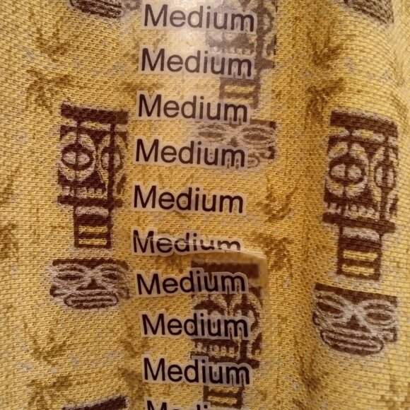 Vintage NWT JCPenney Arizona Jean Co Polynesian/Hawaiian Tiki Medium Polo Shirt - Picture 2 of 5